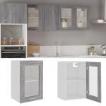 vidaXL Armário Suspenso 40x31x60 cm Derivados Madeira Cinzento Sonoma - 1632303347