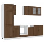 vidaXL 8 Peças Armário de Cozinha Conjunto Kalmar Carvalho Castanho - 1731822425