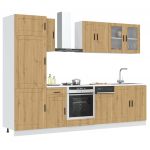 vidaXL 8 Peças Armário de Cozinha Conjunto Kalmar Carvalho Artisiano - 1540647401