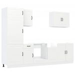 vidaXL 7 Peças Armário de Cozinha Conjunto Kalmar Branco - 1139006278