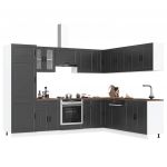 vidaXL 14 Peças Armário de Cozinha Conjunto Porto Preto - 1475132217