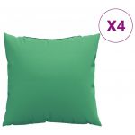 vidaXL Almofadas de Sofá 4 Peças 50x50 cm Tecido Verde - 2010365472