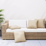 vidaXL Almofadas de Sofá 4 Peças 50x50 cm Tecido Bege - 2581454604