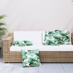 vidaXL Almofadas de Sofá 4 Peças 40x40 cm Tecido Padrão de Folhas - 1848588108