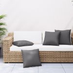 vidaXL Almofadas de Sofá 4 Peças 40x40 cm Tecido Antracite - 1388502524