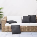 vidaXL Almofadas de Sofá 4 Peças 50x50 cm Tecido Preto - 2422969127