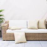 vidaXL Almofadas de Sofá 4 Peças 50x50 cm Tecido Cor Creme - 129583791