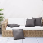vidaXL Almofadas de Sofá 4 Peças 50x50 cm Tecido Antracite - 3921095555