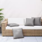 vidaXL Almofadas de Sofá 4 Peças 40x40 cm Tecido Cinza - 3356315