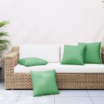 vidaXL Almofadas de Sofá 4 Peças 60x60 cm Tecido Verde - 1576865706