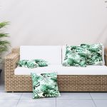 vidaXL Almofadas de Sofá 4 Peças 50x50 cm Tecido Padrão de Folhas - 513965038