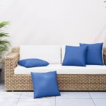 vidaXL Almofadas de Sofá 4 Peças 50x50 cm Tecido Azul - 4037810882