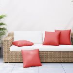 vidaXL Almofadas de Sofá 4 Peças 50x50 cm Tecido Vermelho - 13930166