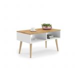 Kobi Mesa de Apoio Sandi White Golden Oak