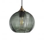 Sweeek Candeeiro Suspenso em Metal e Vidro 20cm Romane Verde 20x20x130 cm