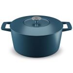 Master Swiss IronPot Panela de Ferro Fundido Redonda 28cm Ferro Fundido Azul