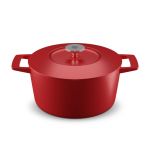 Master Swiss IronPot Panela de Ferro Fundido Redonda 24cm Ferro Fundido Vermelho