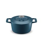Master Swiss IronPot Panela de Ferro Fundido Redonda 20cm Ferro Fundido Azul