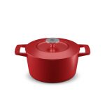 Master Swiss IronPot Panela de Ferro Fundido Redonda 20cm Ferro Fundido Vermelho