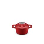 Master Swiss IronPot Panela de Ferro Fundido Redonda 12cm Ferro Fundido Vermelho