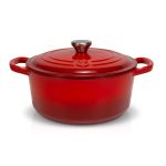 Master Swiss Panela de Ferro Fundido 24cm Ferro Fundido Vermelho