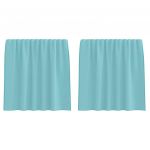 vidaXL Cortinas de Voile com Laços 2 Peças Turquesa 140x140 cm - 780585684