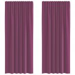 vidaXL Cortinas de Voile com Laços 2 Peças Roxo 140x245 cm - 582883332