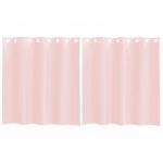 vidaXL Cortinas de Voile com Ilhós 2 Peças Rosa-claro 140x140 cm - 2789566600