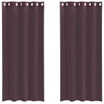 vidaXL Cortinas de Voile com Ilhós 2 Peças Roxo 140x245 cm - 4047117588