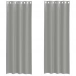 vidaXL Cortinas de Voile com Ilhós 2 Peças Cinzento-claro 140x300 cm - 21137760