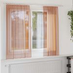 vidaXL Cortinas de Voile com Laços 2 Peças Terracota 140x175 cm - 703270605