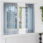 vidaXL Cortinas de Voile com Laços 2 Peças Azul Real 140x140 cm - 2194947573