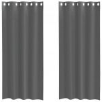 vidaXL Cortinas de Voile com Ilhós 2 Peças Cinzento-escuro 140x225 cm - 3238567257