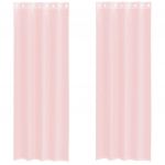 vidaXL Cortinas de Voile com Ilhós 2 Peças Rosa-claro 140x260 cm - 2703797393