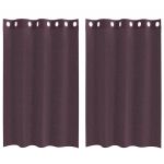 vidaXL Cortinas de Voile com Ilhós 2 Peças Roxo 140x175 cm - 408533025