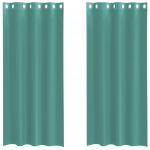 vidaXL Cortinas de Voile com Ilhós 2 Peças Turquesa - 3797018758
