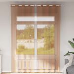 vidaXL Cortinas de Voile com Ilhós 2 Peças Terracota - 3845926047