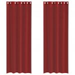 vidaXL Cortinas de Voile com Ilhós 2 Peças Vermelho Tinto - 2685238923
