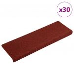 Tapete vidaXL de Escada Autoadesivos 30 Peças 65x21x4 cm Vermelho - 3360215762