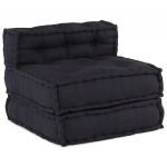 vidaXL Pufe Modular 70x70x54 cm Tecido Antracite - 234686873
