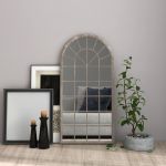 vidaXL Espelho em Ferro para Uso No Interior 90x45 cm Cor Areia - 3447078156