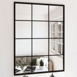 vidaXL Espelhos de Parede 3 Peças 80x60 cm Metal Preto - 1734820621