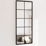 vidaXL Espelhos de Parede 2 Peças 100x40 cm Metal Preto - 4177778350