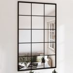 vidaXL Espelhos de Parede 3 Peças 100x60 cm Metal Preto - 386774914
