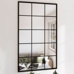 vidaXL Espelhos de Parede 4 Peças 100x60 cm Metal Preto - 1611302676