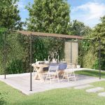 vidaXL Toldo 4x3 M 180 G/m² Tecido e Aço Cinzento-acastanhado - 3301001194