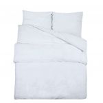 vidaXL Conjunto de Capa de Edredão 135x200 cm Microfibra Leve Branco - 2975665399