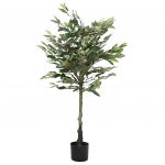 vidaXL Figueira Artificial 480 Folhas 130 cm Verde - 2678772169