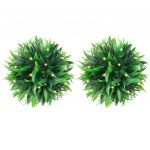 vidaXL Bolas Artificiais de Buxo com Luzes led 2 Peças Verde 20 cm - 58735747