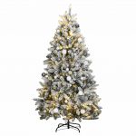 vidaXL Árvore Natal Artificial Articulada com 300 Luzes Led+bolas 300cm - 1670867683